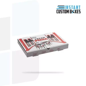 Custom kraft Detroit pizza box designed for deep-dish rectangular pizzas