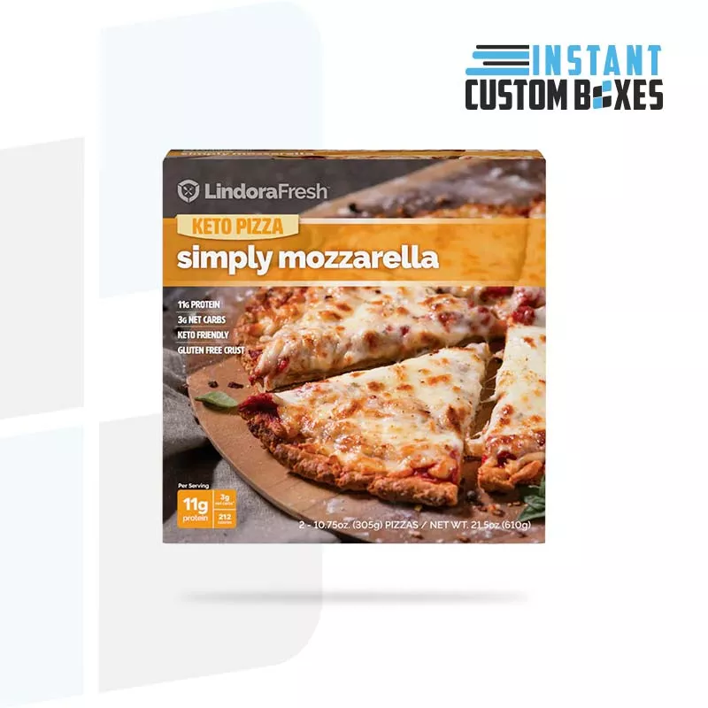 Freezer-safe custom pizza box designed to prevent moisture and frost damage