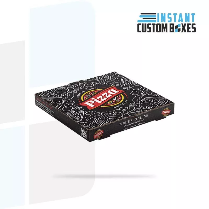 Eco-friendly pizza box with digital print, ideal for sustainable brands