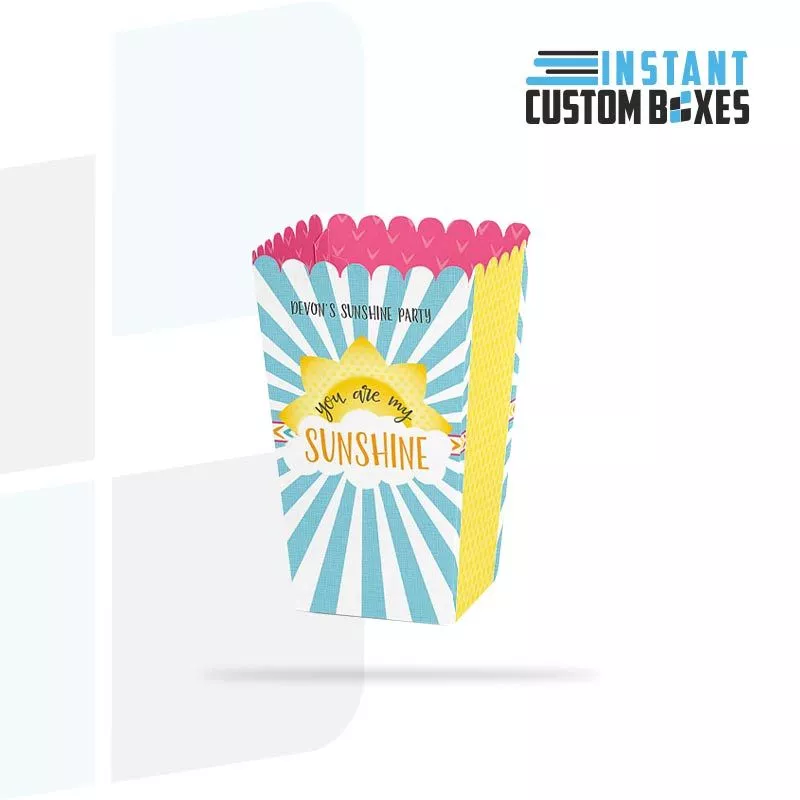 usa custom shaped inside outside printed popcorn boxes