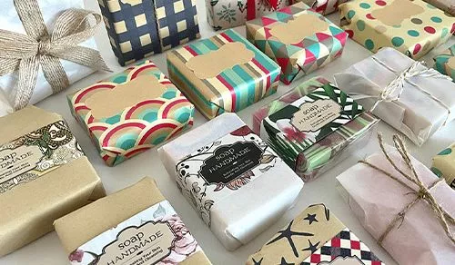 Wrap Your Homemade Soap with Patterned Paper