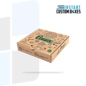 Full Printed cardboard pizza box with ventilation holes for freshness