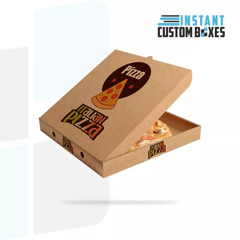 White custom disposable pizza box with printed logo for hygienic delivery