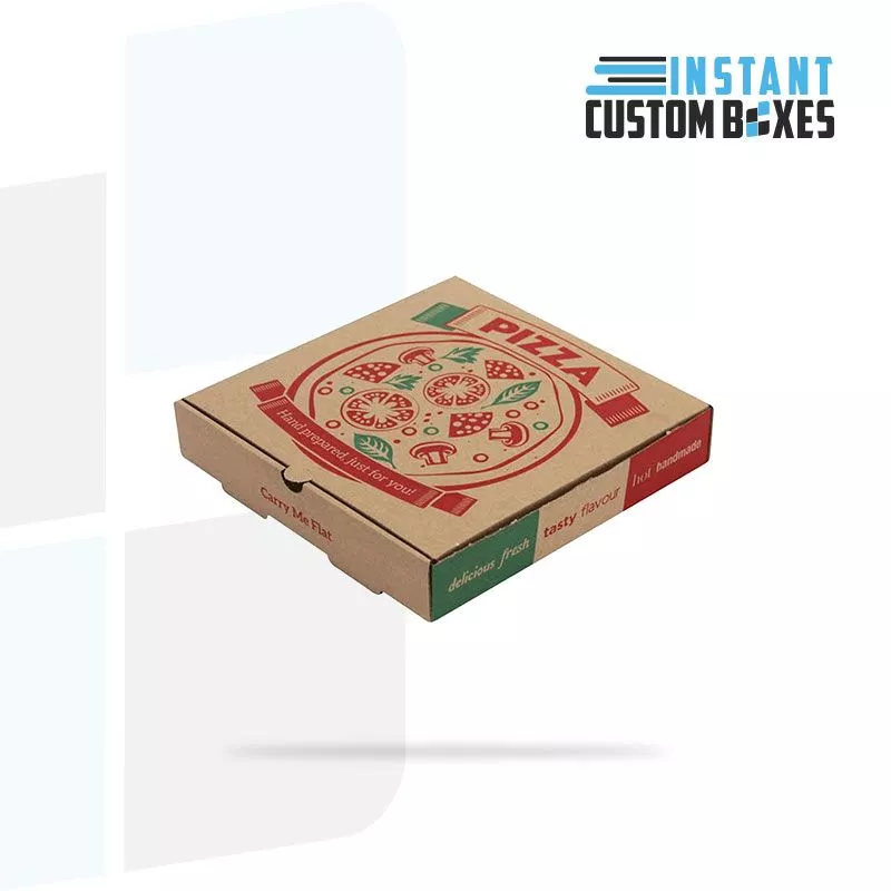 Eco-friendly brown custom cardboard pizza box for takeaway pizzas