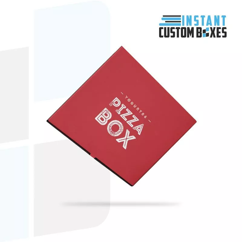 White custom crooked pizza box for gourmet or specialty pizzas