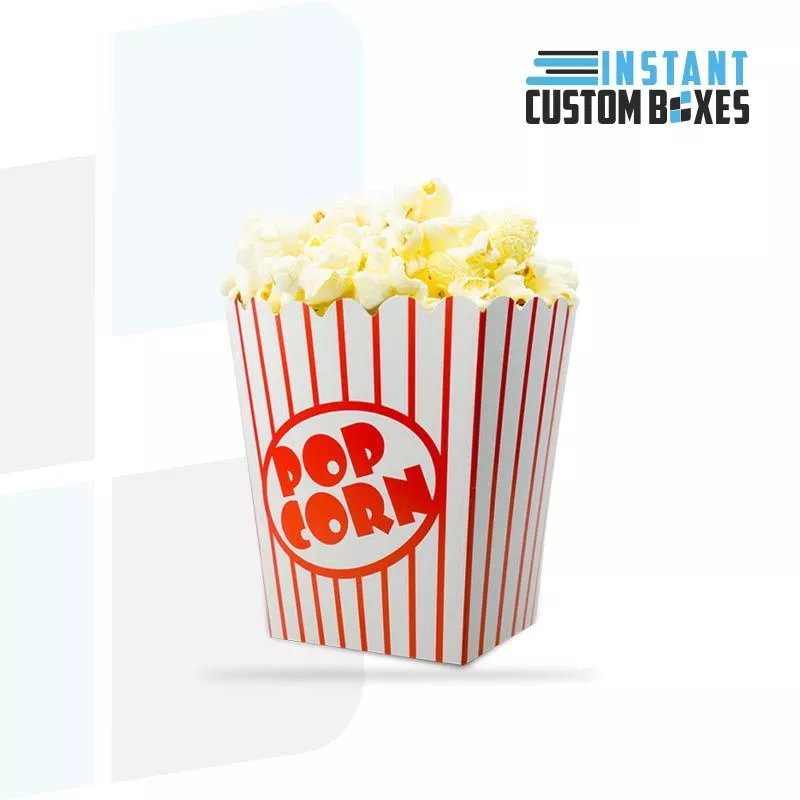 Custom shaped inside outside printed popcorn boxes cheap