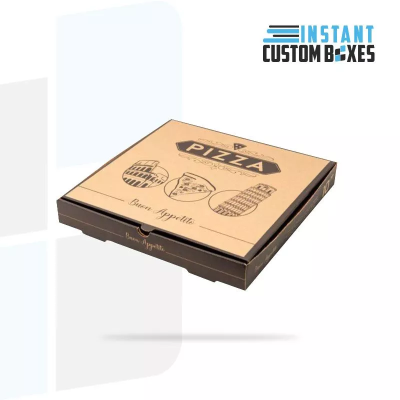 Eco-friendly kraft disposable pizza box for single-use takeaway orders
