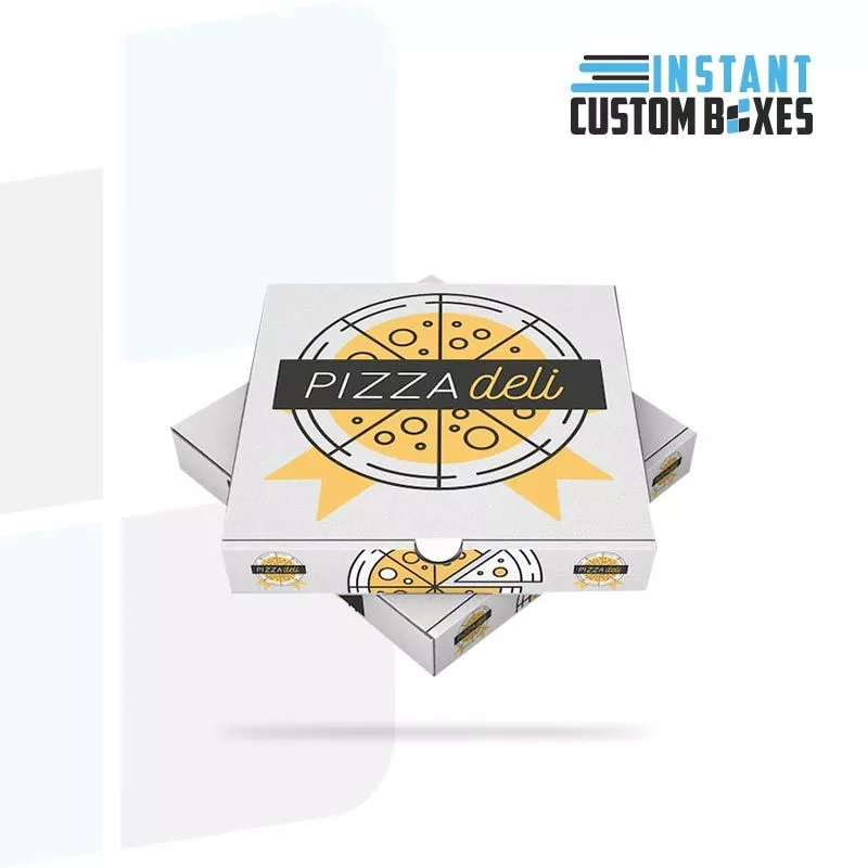 Eco-friendly brown corrugated pizza box with rustic kraft texture